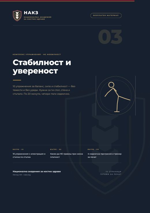 Корица: Комплекс упражнения „Стабилност и увереност“